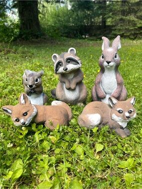 Vintage Artline woodland critters garden/yard ornaments 1990-93.